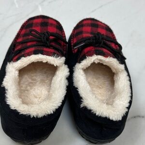 Cozy Plaid Fleece-Lined Women's Slippers